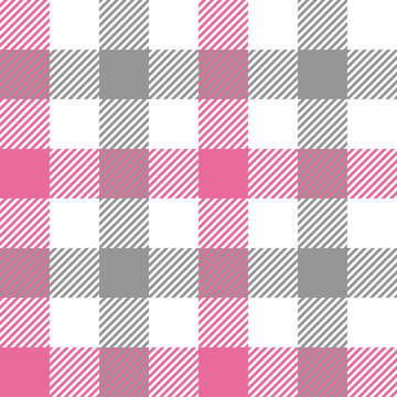 pink and grey tartan seamless pattern