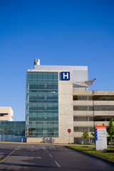 Fototapeta na wymiar Modern hospital and emergency sign