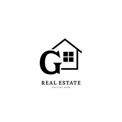 Initial letter G. letter G with real estate logotype, fit for company and business property.