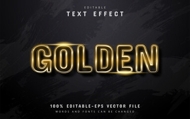 Obraz premium Gold light text effect