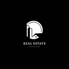 Real estate logotype. Fit for company and business property.