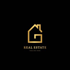 Initial letter G. letter G with real estate logotype, fit for company and business property.