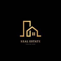 Real estate logotype. Fit for company and business property.