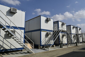 Portacabin, porta cabin, temporary labours camp , Mobile building in industrial site or office...