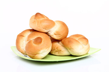 Fresh bread isolated on white background