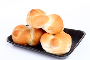 Fresh bread isolated on white background