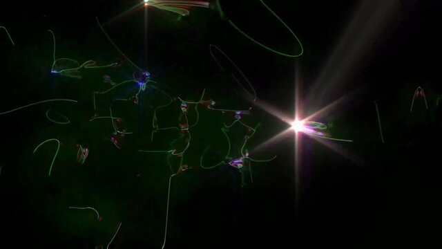 Energetic Chromatic Strings Effect Party Wedding Disco Night 3D Today Future Enjoy Vaporwave Using Tunnel Relaxing Glow - 4K Moving Motion Background Animation Abstract VJ Visual