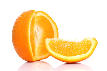 orange slice isolated on white