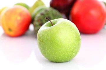 colorful Apples on white background