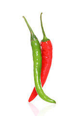 red and green hot chili pepper