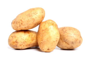 potatoes isolated on white