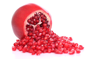 pomegranate isolated on white