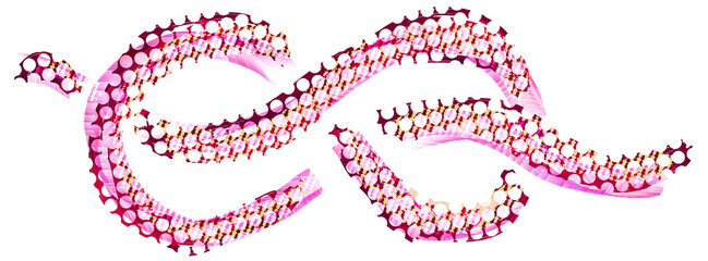 Knotted rope dotted pattern infinity symbol eps10 vector illustration isolated on white background.