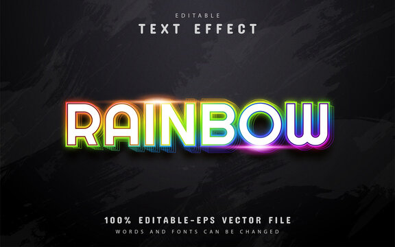 Neon Rainbow Text Effect