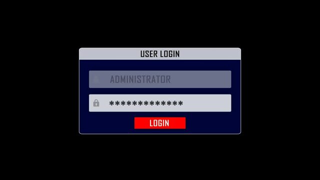 PASSWORD CRACKED with Alpha Matte, Animation, Background, Loop, 4k
