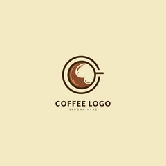 Coffee logotype. Minimalist coffee logo concept, fit for cafe, restaurant, packaging and coffee business. Illustration vector logo.