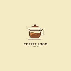 Coffee logotype. Minimalist coffee logo concept, fit for cafe, restaurant, packaging and coffee business. Illustration vector logo.