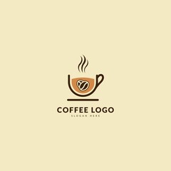 Coffee logotype. Minimalist coffee logo concept, fit for cafe, restaurant, packaging and coffee business. Illustration vector logo.