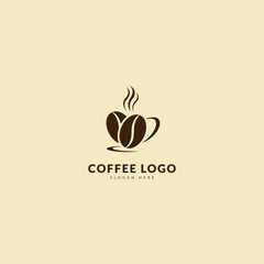 Coffee logotype. Minimalist coffee logo concept, fit for cafe, restaurant, packaging and coffee business. Illustration vector logo.