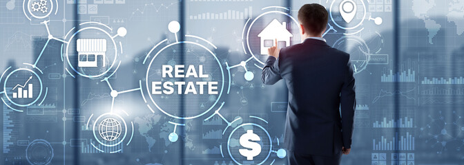 Real estate concept. Buying real estate for business or life.