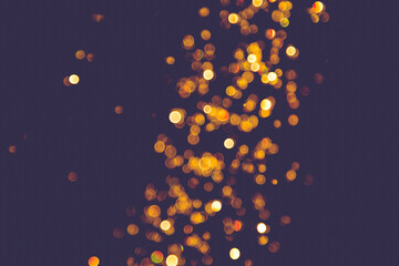 Defocus bokeh glitter gold vintage lights dark