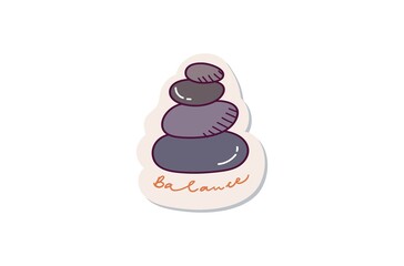 Balance zen stone sticker design