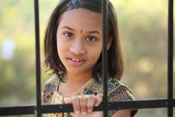 Indian teen girl portrait.