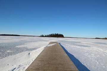 January On The Dock, Elk Island National Park, Alberta