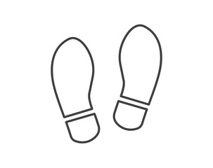 Footprint, shoeprint icon isolated on white background. Vector illustration.