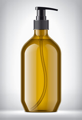 Dropper bottle on background. Transparent version. 