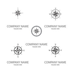 Set Compass Logo Template vector icon illustration design © dar