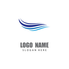 Water wave icon vector illustration design logo