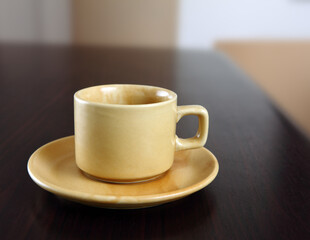 cup of coffee on a table