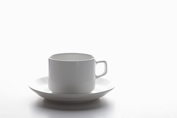 white cup isolated on white