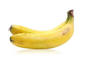 bunch of bananas isolated on white