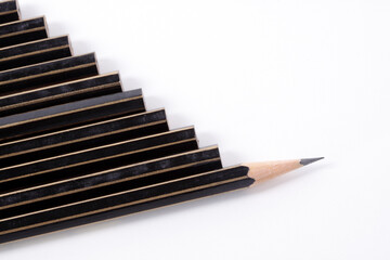 Obraz premium Bunch of pencils on white
