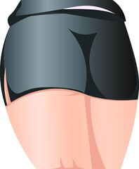女性　ヒップ　ОL制服　１ (グラデーション