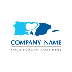 liberia map and teeth dental care symbol logo vector