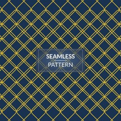 Abstract geometric shape pattern with lines. Seamless vector background. gold and dark blue texture. Simple graphic design