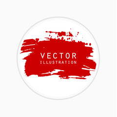 Grunge stamp mockup. Distressed ink style circle mark texture for your design.