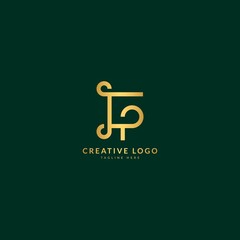 Letter GP. Elegant logotype vector. Minimalist concept