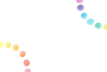 綺麗な水玉のレインボー背景