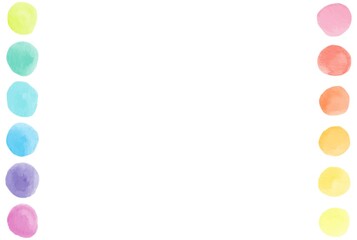 綺麗な水彩のレインボーフレーム