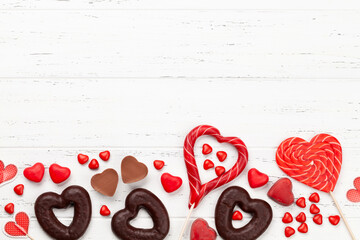 Valentines day heart shaped sweets