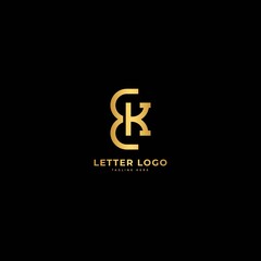 Letter K. Elegant logotype vector. Minimalist concept