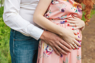 woman with her belly