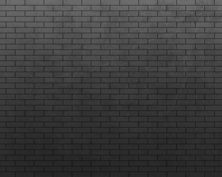 Black brick wall. Textured background with a pattern