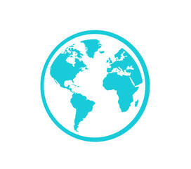 world globe vector illustration