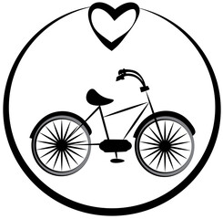 bicycle with heart
