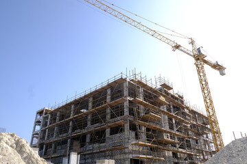 construction site with Tower crane in Bahrain